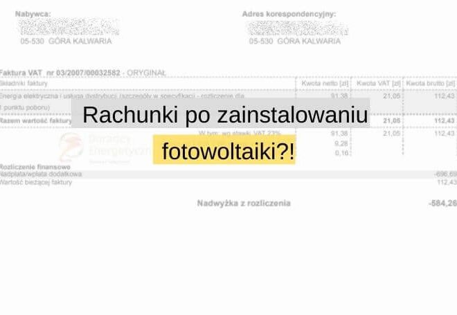Rachunki z domu jednorodzinnego 2+2 rok po zainstalowaniu fotowoltaiki?!