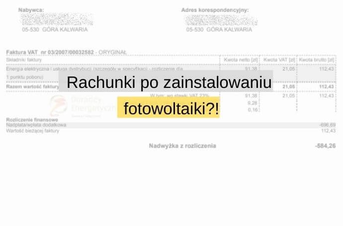 Rachunki z domu jednorodzinnego 2+2 rok po zainstalowaniu fotowoltaiki?!