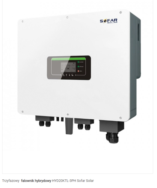 trzyfazowy falownik hybrydowy - magazyny energii